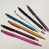 Colorful 2 In 1 Capacitive Touch Screen Stylus with Ball Point Pen for Mobile Phone