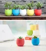 Groothandel 50 stks MOQ Kleurrijke Mini Flower Pots Afneembare Watering Bloempot voor sappige tuin onbreekbare plastic kwekerijpotten