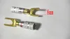 20 Uds. Conector Banana de pala de tornillo chapado en oro nuevo de latón para Cable de 4mm