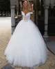 New Arrival White Off The Shoulder Wedding Dresses Sexy Lace Ball Gown Wedding Dresses Long Train Vestidos De Noiva Plus Size Wedding Gowns