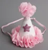 Bébé douche anniversaire cône chapeau couronne en mousseline de soie fleur étoile diadème bandeau enfants filles fête bandes de cheveux accessoires