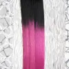 rey ombre human hair T1B/purple Tape Human Hair Extension Straight Brazilian PU Skin Weft Hair100G 40PCS