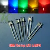 1000 Stück 3 mm blaue, flache Oberseite, wasserklare LED-Lichtlampe, emittierende Diode, ultrahelle Perlen, Plug-in-DIY-Kit zum Üben, Weitwinkel