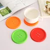 1000pcs Round Silicone Coasters Button Coasters Cup Mat Home Drink Placemat Tableware Coaster Cups Pads 5 Colors
