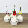 Partihandel- Musikinstrument Party Cupcake Toppers Picks Decoration for Kids Birthday Party Cake Favors Decoration Supplies