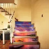 10styles 3D 계단 벽 스티커 홈 장식 DIY 강 풍경 테마 장식 스티커 햇빛 폭포 바다 벽 종이 Mayitr