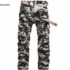 heren nieuwe collectie camo broek stijlvolle slanke elastische taille broek marineblauw groen zwart camouflage maat 2840 met hoge kwaliteit jeans1519