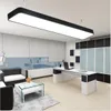 Rectangle led pendant lamp Aluminum Hanging Lighting Fixture Suspended For Office Study room Black/Silver/White Body AC85-265V