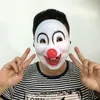 Röd näsa Clown Mask Full Face Carnival Party Masks Funny Halloween Prop Masquerade Party Costume Novelty Gift Gratis frakt