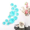 wall Stickers 3D Colourful Mirror Silver Flower Sticker Art Wall Mural Door Wall Stickers Home Deco Fashion Colorful Stickers