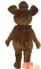 Costume de mascotte d'éléphant marron personnalisé, taille adulte, livraison gratuite