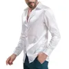 Gros-Nouvelle Arrivée Custom Made Toutes Les Couleurs Soie Élastique comme Satin Hommes Chemise De Mariage Marié Chemises Porter Marié Slik Chemise Pour Hommes