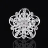 2016 New style wholesale Fashion Jewelry silver color Flower Brooch women crystal pins Wedding Brooches small size