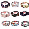 Twist Turban Floral Headband Prints för kvinnor Stretch Hairband Sport Headbands Yoga Headwrap Bandana Girls Hair Tillbehör KKA2680