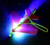 LED Light Elastic Plane DIY Model Arrow Rocket Flying Toy Party Gift LED Flying Toys8696421