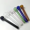 10cm colorful hand glass oil burner for smoking pyrex glass oil burner pipe hand pipe thick oil burner bubbler