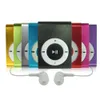 10st / Lot Mini Clip Ingen skärm Sport MP3-spelare med Micro TF / SD-kortplats + Kabel / USB + Högkvalitativa hörlurar