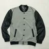 Wholesale- YuWaiJiaRen Spring Autumn Men's Jackets  Man Jacket Coat Barcelone Varsity Wool & Synthetic Leather Letterman Jacket