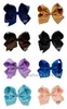 6" big grosgrain ribbon gril hair bows with clip wholesale baby accessory