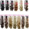 Clip PoneyTail Extensions de cheveux Synthétiques Morceaux de cheveux ondulés bouclés 24Inch 120g Dessin Pony Tails Femmes Mode