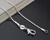 Whole 16-34 Inches 20PCS Snake Necklace Chains 1MM 925 Sterling Silver Findings DIY Jewelry 2970