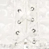 Lingerie corset en acier complet blanc sexy