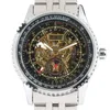 JARAGAR Orologi da uomo meccanici di lusso di marca Scheletro militare Moda 2018 Nuovo orologio Orologio da polso automatico a carica automatica Orologio regalo