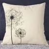 Dandelion Pillow Cover Simple Small Fresh Dandelion Cotton Linen Throw Pillow Cover Cushion Cover Pillowcase New Arrival 20PCS