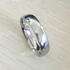 Klassieke mannelijke Echte zilveren 18K wit Vergulde 6mm Titanium Staal Vrouwen Mannen Trouwring Topkwaliteit Niet vervagen Liefhebbers Bruiloft Sieraden