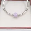 Andy Jewel Authentic 925 Sterling Silver Beads Accouts Hacets Charms Opalescent Pink Crystal Charms يناسب أساور المجوهرات الأوروبية على طراز Pandora.