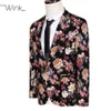 Men's Suits & Blazers Whole- Jacket Pant Luxury Blazer Men Flowers Slim Fit Plus Size 5XL Single Button Costume Homme W173S