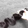 Günstige Brasilianische Haarwebart Echthaarverlängerungen Natürliche Farbe 3 Teil/los Körperwelle Doppelschuss VirginHair Bellahair