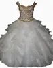 2017 Sexy Gold Crystal Ball-jurk Quinceanera Jurk met Kralen Pailletten Organza Plus Size Sweet 16 Jurk Vestido Debutante Jurken BQ88