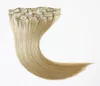 Capelli di Elibess -Anprocessate Remy Clip in Evidenzia Estensioni per capelli 7pcs Set 100g Mix Color 18/613 Blonde Estensione dei capelli naturali