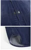 Wholesale- Lonmmy M-3XLジーンズメンズシャツコットン高品質デニムシャツメンズ長袖カミサソーシャル2016新しいマルチポケット