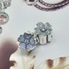 Printemps 2016 Perles en argent sterling 925 authentiques Fleur de pommier étincelante, rose blush cristal clair CZ adaptées aux bracelets à chaîne serpent Pandora