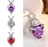 High quality zircon garnet Pride heart Necklace star with water distribution chain YP082 Arts and Crafts pendant with chain