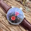 New Leather Fashion Mechanical Men's watch Stainless Steel Automatic Movement Sports mens Self-wind Watches Wristwatchs