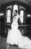 Чисто белые платья русалки для невесты одно плечо свадебное платье с баской и прозрачным шлейфом сзади плиссированные сексуальные африканские свадебные платья на заказ