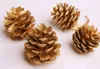 Decoração da árvore de natal de pinho natural um pacote de 9 peças de diâmetro de 3-4 cm Pinecone pendurar presentes de Natal frete grátis CF001