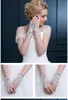 Fashion Crystals Lace Bridal Gloves Wrist Length Fingerless Wedding Gloves Beaded Rhinestones Formal Party Short Glove1841227