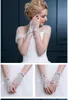 Fashion Crystals Lace Bridal Gloves Wrist Length Fingerless Wedding Gloves Beaded Rhinestones Formal Party Short Glove3691979