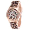 Hot New Wholesale Womens Girls Geneva Fashion Sexy Leopard Jelly Silicone Quartz Wristwatch Gift Fashion Women Watch J065