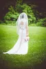 New Amazing Quality Best Sale Romantic Fingertip White Ivory Cut Edge Veil Without Comb Bridal Head Pieces For Wedding Dresses