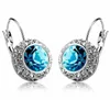 Austrian Hoop Crystal Earrings Stud Round Earrings Austrian Crystal Full Rhinestone Diamond Earrings Crystal Stud Earrings