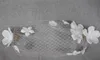 Vintage Vogelkäfig-Hochzeitsschleier, Gesichtsrouge, Hochzeits-Haarteile, einstufig, mit Blumenkamm, kurze Braut-Kopfbedeckungen, Brautschleier V5507377