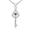 Совершенно новая мода цветок форма 925 серебряный кулон ожерелья STPN082B, лучший подарок фиолетовый драгоценный камень стерлингового серебра ювелирные изделия ожерелье