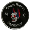 High Quality Ghost Riders Skull Patch Biker Motorcycle Club Vest Outlaw Cool Biker MC Jacket Punk Iron on Patches Free Shipping