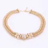 Luxury Jewelry Set For Women Wedding Fashion Leopard Created Crystal Gold Plated Necklace Earrings Bracelet Rings Accessories