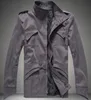 Mäns Jackor Partihandel - Män Jacka Coat Mode Kläder Höst Overcoat Outwear Wholesale Retail Collar Brand1